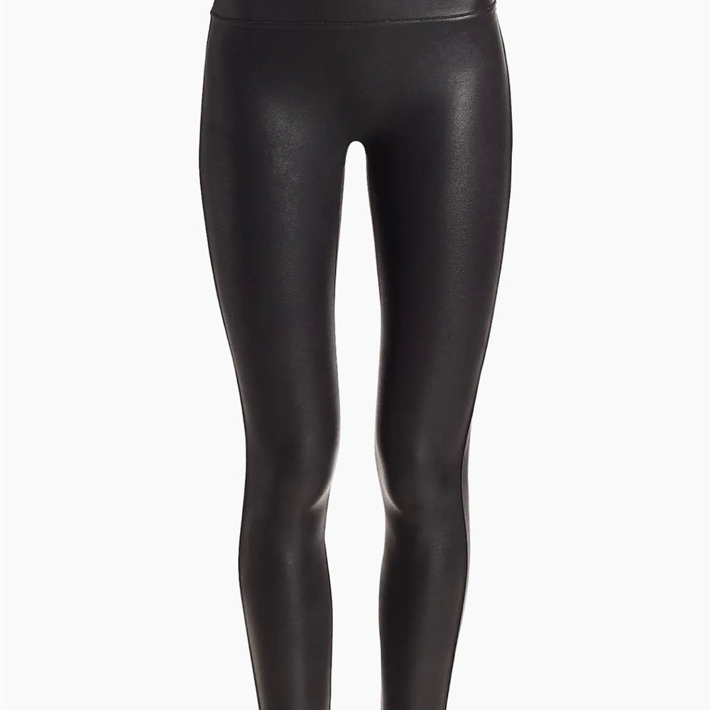 SPANX Black Faux Leather Leggings
